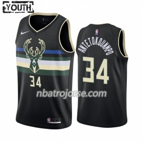 Barn Milwaukee Bucks Tröja Giannis Antetokounmpo 34 2019-20 Nike Statement Edition Swingman